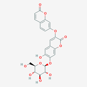 molecular formula C24H20O12 B3028972 demethyldaphnoretin-7-O-glucoside 