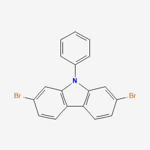 molecular formula C18H11Br2N B3028978 2,7-dibromo-9-phenyl-9H-carbazole CAS No. 444796-09-2