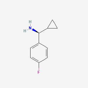 molecular formula C10H12FN B3029001 (S)-Cyclopropyl(4-fluorophenyl)methanamine CAS No. 473732-88-6