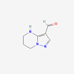 B3029007 4,5,6,7-Tetrahydropyrazolo[1,5-a]pyrimidine-3-carbaldehyde CAS No. 474957-13-6