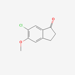 molecular formula C10H9ClO2 B3029009 6-chloro-5-methoxy-2,3-dihydro-1H-inden-1-one CAS No. 475654-43-4