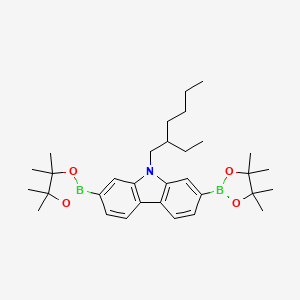 molecular formula C32H47B2NO4 B3029010 9-(2-Ethylhexyl)-2,7-bis(4,4,5,5-tetramethyl-1,3,2-dioxaborolan-2-yl)-9H-carbazole CAS No. 476360-83-5