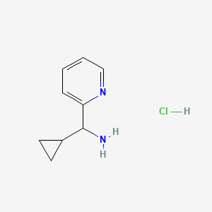 molecular formula C9H13ClN2 B3029014 Cyclopropyl(pyridin-2-YL)methanamine hcl CAS No. 478263-93-3