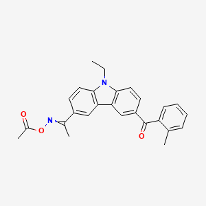 molecular formula C26H24N2O3 B3029016 [(Z)-1-[9-ethyl-6-(2-methylbenzoyl)carbazol-3-yl]ethylideneamino] acetate CAS No. 478556-66-0