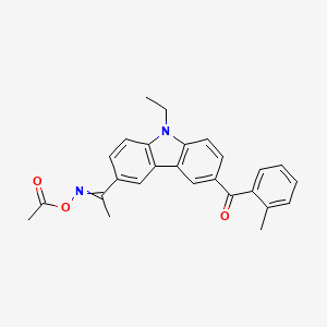Ethanone, 1-[9-ethyl-6-(2-methylbenzoyl)-9H-carbazol-3-yl]-, 1-(O-acetyloxime)