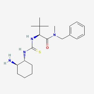 molecular formula C21H34N4OS B3029018 (S)-2-[[(1R,2R)-2-Aminocyclohexyl]thioureido]-N-benzyl-N,3,3-trimethylbutanamide CAS No. 479423-21-7