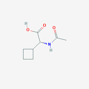 molecular formula C8H13NO3 B3029031 (R)-2-Acetamido-2-cyclobutylacetic acid CAS No. 49607-09-2