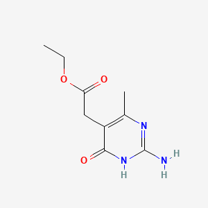 molecular formula C9H13N3O3 B3029034 Ethyl (2-amino-4-hydroxy-6-methyl-5-pyrimidinyl)acetate CAS No. 499209-19-7