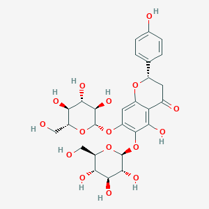 (2S)-5-Hydroxy-2-(4-hydroxyphenyl)-6,7-bis[[(2S,3R,4S,5S,6R)-3,4,5-trihydroxy-6-(hydroxymethyl)oxan-2-yl]oxy]-2,3-dihydrochromen-4-one