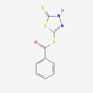 Benzenecarbothioic acid, S-(4,5-dihydro-5-thioxo-1,3,4-thiadiazol-2-yl) ester