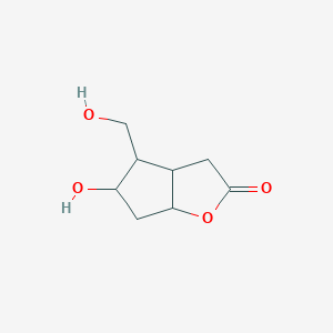 molecular formula C8H12O4 B3029086 5-hydroxy-4-(hydroxymethyl)hexahydro-2H-cyclopenta[b]furan-2-one CAS No. 521323-11-5