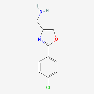 molecular formula C10H9ClN2O B3029093 C-[2-(4-CHLORO-PHENYL)-OXAZOL-4-YL]-METHYLAMINE CAS No. 524070-34-6