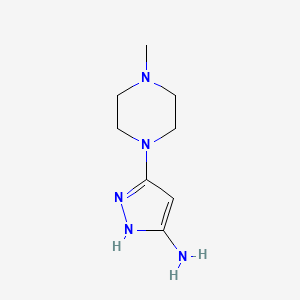 molecular formula C8H15N5 B3029124 3-(4-methylpiperazin-1-yl)-1H-pyrazol-5-amine CAS No. 537039-17-1