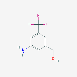 molecular formula C8H8F3NO B3029125 [3-amino-5-(trifluoromethyl)phenyl]methanol CAS No. 537039-44-4
