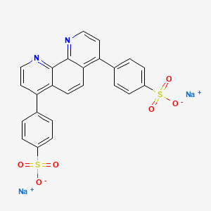 molecular formula C24H14N2Na2O6S2 B3029126 1,10-菲咯啉二磺酸，4,7-二苯基-，二钠盐 CAS No. 53744-42-6