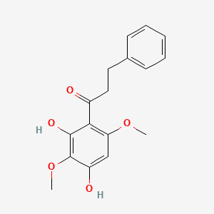 molecular formula C17H18O5 B3029133 1-(2,4-Dihydroxy-3,6-dimethoxyphenyl)-3-phenylpropan-1-one CAS No. 54299-52-4
