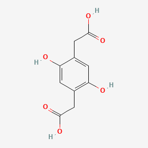 molecular formula C10H10O6 B3029139 2,5-Dihydroxy-p-benzenediacetic acid CAS No. 5488-16-4