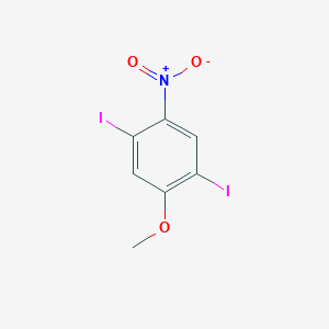 molecular formula C7H5I2NO3 B3029145 1,4-二碘-2-甲氧基-5-硝基苯 CAS No. 55215-55-9