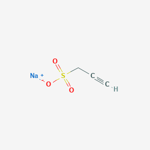 molecular formula C3H4NaO3S B3029159 2-Propyne-1-sulfonic acid, sodium salt CAS No. 55947-46-1