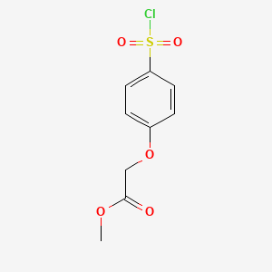 molecular formula C9H9ClO5S B3029165 Methyl 2-(4-(chlorosulfonyl)phenoxy)acetate CAS No. 56077-78-2