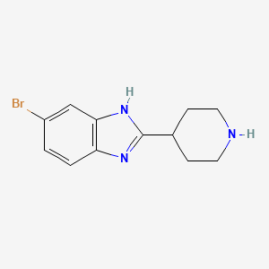 molecular formula C12H14BrN3 B3029205 6-Bromo-2-(piperidin-4-YL)-1H-benzo[D]imidazole CAS No. 578709-05-4
