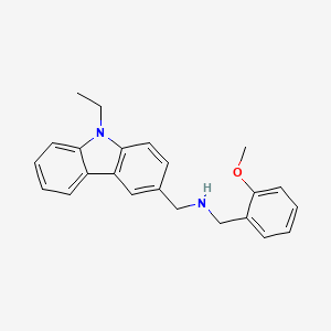 molecular formula C23H24N2O B3029215 1-(9-ethyl-9H-carbazol-3-yl)-N-(2-methoxybenzyl)methanamine CAS No. 586395-74-6