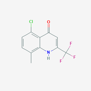 molecular formula C11H7ClF3NO B3029220 5-Chloro-8-methyl-2-(trifluoromethyl)quinolin-4-OL CAS No. 59108-09-7