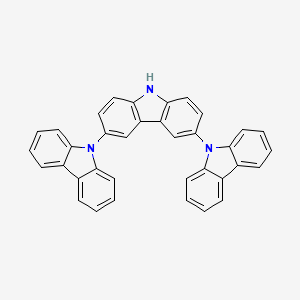 molecular formula C36H23N3 B3029269 3,6-di(carbazol-9-yl)-9H-carbazole CAS No. 606129-90-2