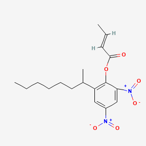 molecular formula C18H24N2O6 B3029289 2-(1-Methylheptyl)-4,6-dinitrophenyl crotonate CAS No. 6119-92-2
