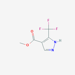 molecular formula C6H5F3N2O2 B3029309 Methyl 3-(trifluoromethyl)-1H-pyrazole-4-carboxylate CAS No. 61859-96-9