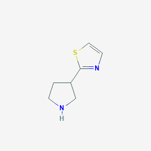 molecular formula C7H10N2S B3029359 2-(Pyrrolidin-3-yl)thiazole CAS No. 630121-89-0