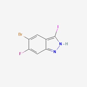 molecular formula C7H3BrFIN2 B3029365 5-Bromo-6-fluoro-3-iodo-1H-indazole CAS No. 633335-82-7