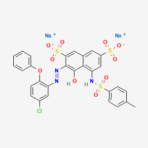 Disodium 3-[(5-chloro-2-phenoxyphenyl)azo]-4-hydroxy-5-[[(p-tolyl)sulphonyl]amino]naphthalene-2,7-disulphonate