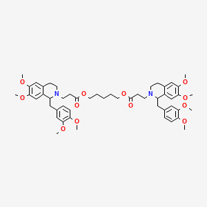 1,5-pentanediyl bis[1-[(3,4-dimethoxyphenyl)methyl]-3,4-dihydro-6,7-dimethoxy-1H-isoquinoline-2-propionate]