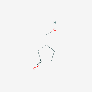 molecular formula C6H10O2 B3029397 3-(HYDROXYMETHYL)CYCLOPENTAN-1-ONE CAS No. 64646-09-9