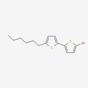 molecular formula C14H17BrS2 B3029418 5-Bromo-5'-hexyl-2,2'-bithiophene CAS No. 655249-04-0