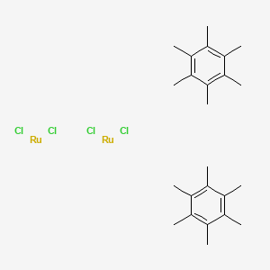 molecular formula C24H36Cl4Ru2 B3029463 Dichlororuthenium;1,2,3,4,5,6-hexamethylbenzene CAS No. 67421-02-7