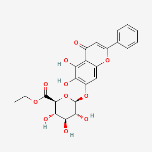 molecular formula C23H22O11 B3029469 Baicalein 7-O-beta-D-ethylglucuronide CAS No. 675624-38-1