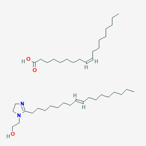 molecular formula C40H76N2O3 B3029491 oleic acid, compound with 2-(heptadec-8-enyl)-4,5-dihydro-1H-imidazole-1-ethanol (1 CAS No. 68052-47-1