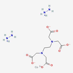 molecular formula C10H22CoN6O8 B3029501 aminoazanium;2-[2-[bis(carboxylatomethyl)amino]ethyl-(carboxylatomethyl)amino]acetate;cobalt(2+) CAS No. 68201-98-9