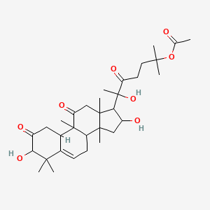 B3029514 [6-(3,16-dihydroxy-4,4,9,13,14-pentamethyl-2,11-dioxo-3,7,8,10,12,15,16,17-octahydro-1H-cyclopenta[a]phenanthren-17-yl)-6-hydroxy-2-methyl-5-oxoheptan-2-yl] acetate CAS No. 68354-21-2