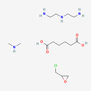 molecular formula C15H35ClN4O5 B3029521 N'-(2-Aminoethyl)ethane-1,2-diamine;2-(chloromethyl)oxirane;hexanedioic acid;N-methylmethanamine CAS No. 68583-79-9