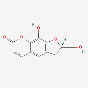 molecular formula C14H14O5 B3029524 Qianhucoumarin G CAS No. 68692-61-5