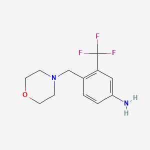 molecular formula C12H15F3N2O B3029543 4-(Morpholinomethyl)-3-(trifluoromethyl)aniline CAS No. 694499-30-4