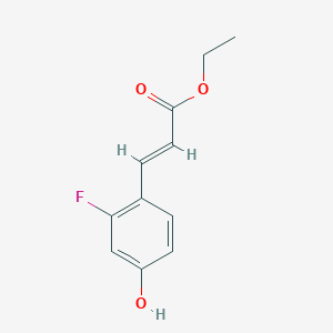 molecular formula C11H11FO3 B3029547 2-Propenoic acid, 3-(2-fluoro-4-hydroxyphenyl)-, ethyl ester, (2E) CAS No. 696589-24-9