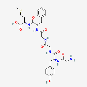 molecular formula C29H38N6O8S B3029561 Glycyl-L-tyrosylglycylglycyl-L-phenylalanyl-L-methionine CAS No. 70013-23-9