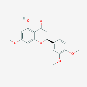 molecular formula C18H18O6 B3029575 7,3',4'-Tri-O-methyleriodictyol CAS No. 70987-96-1