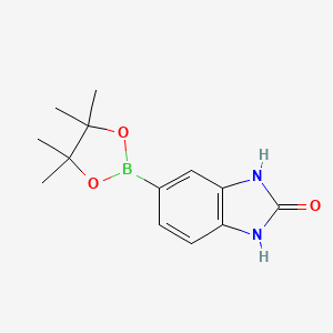 molecular formula C13H17BN2O3 B3029577 5-(4,4,5,5-Tetramethyl-1,3,2-dioxaborolan-2-yl)-1H-benzo[d]imidazol-2(3H)-one CAS No. 710348-69-9