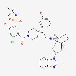 molecular formula C39H46ClF2N5O3S B3029589 CCR5 antagonist 1 