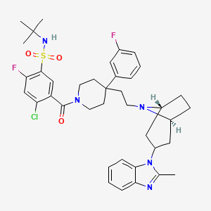 molecular formula C39H46ClF2N5O3S B3029589 CCR5 antagonist 1 CAS No. 716354-86-8